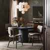 Bonnie Dining Table Textured Black Concrete Staged View in Dining Room 240104-001