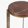 Co.House Designs Bowden Side Table tabletop and brass leg view 