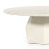Bowman Outdoor Coffee Table White Concrete Tabletop 105440-003