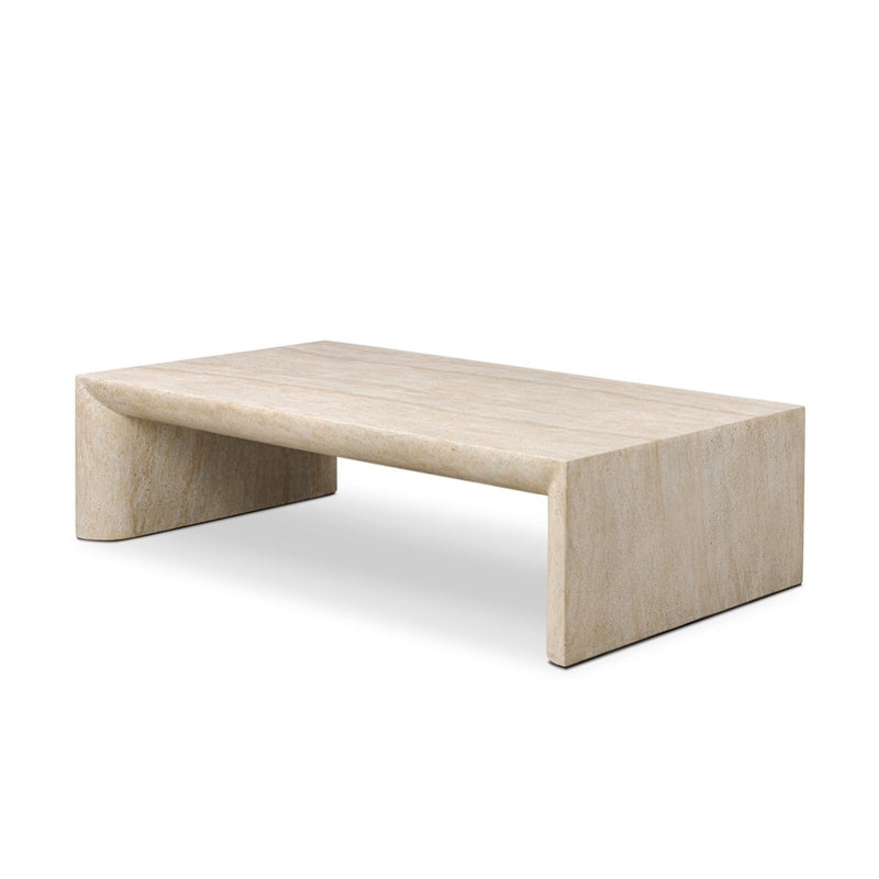 Four Hands Brad Coffee Table - Faux Travertine