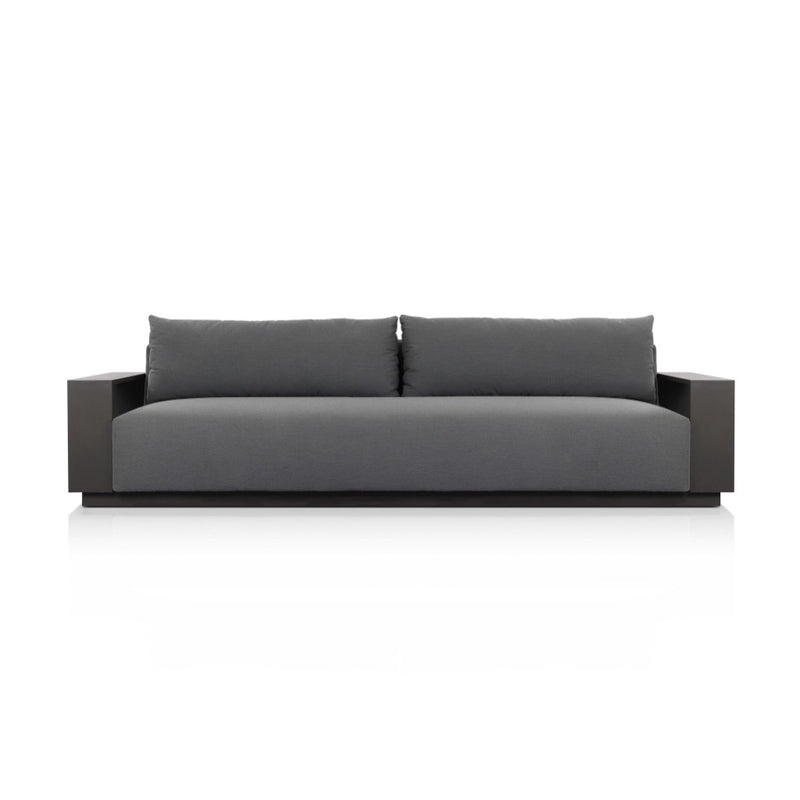 Four Hands Branford Outdoor Metal Sofa 106" front view 