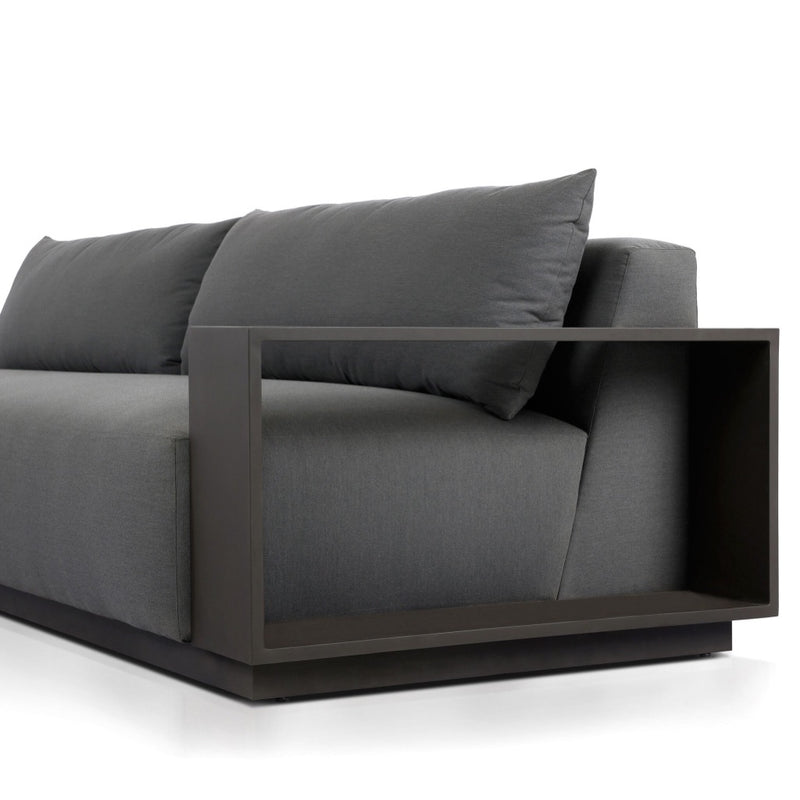 Branford Outdoor Metal Sofa 106" 247617-002 arm view 