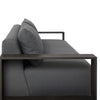 Four Hands Branford Outdoor Metal Sofa 106" side view of seat cushions 