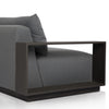Branford Outdoor Metal Sofa 106" 247617-002 back angled view of metal arm 