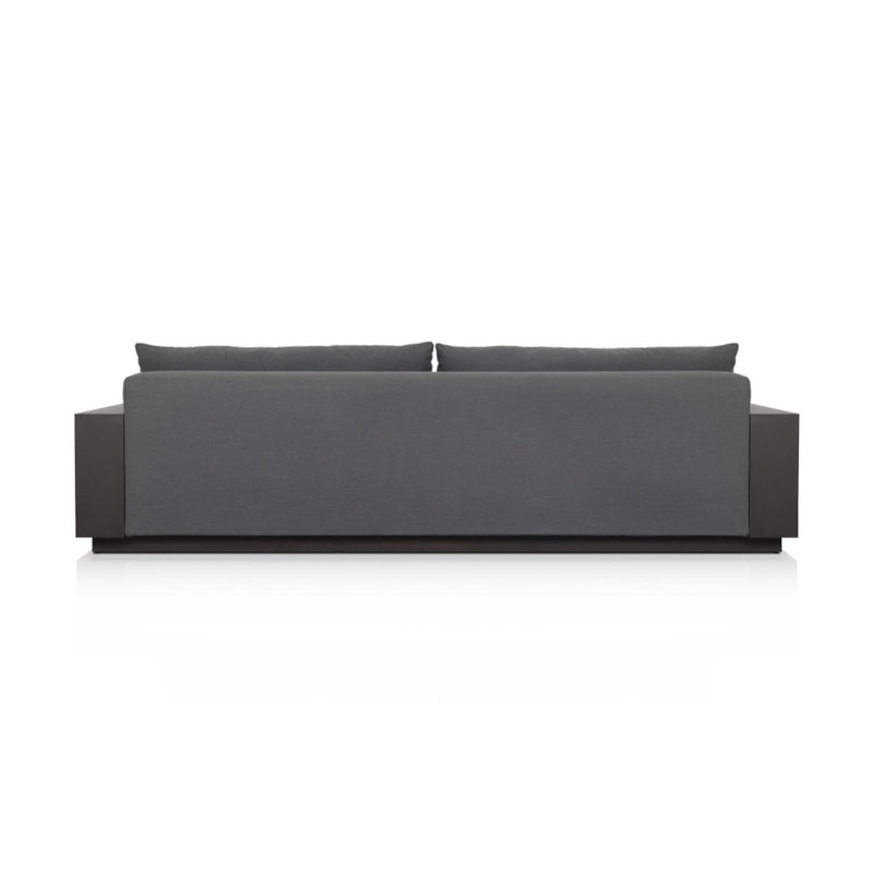 Four Hands Branford Outdoor Metal Sofa 106" back view 