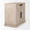 Mercana Braxton Accent Cabinet angled side view 