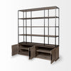 Mercana Braxton Shelving Unit angled open door view 