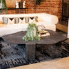 Breton Hexagonal Coffee Table - Lava Marble Top