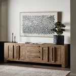 Briarbrook Sideboard Distressed Light Pine Staged View Four Hands