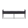 Brickel Backless Bench Heirloom Black Front View Four Hands