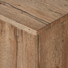 Brinton Media Console Rustic Oak Veneer Top Edge Detail 234611-004