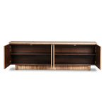 Brinton Sideboard Rustic Oak Veneer Open Cabinets 234604-004