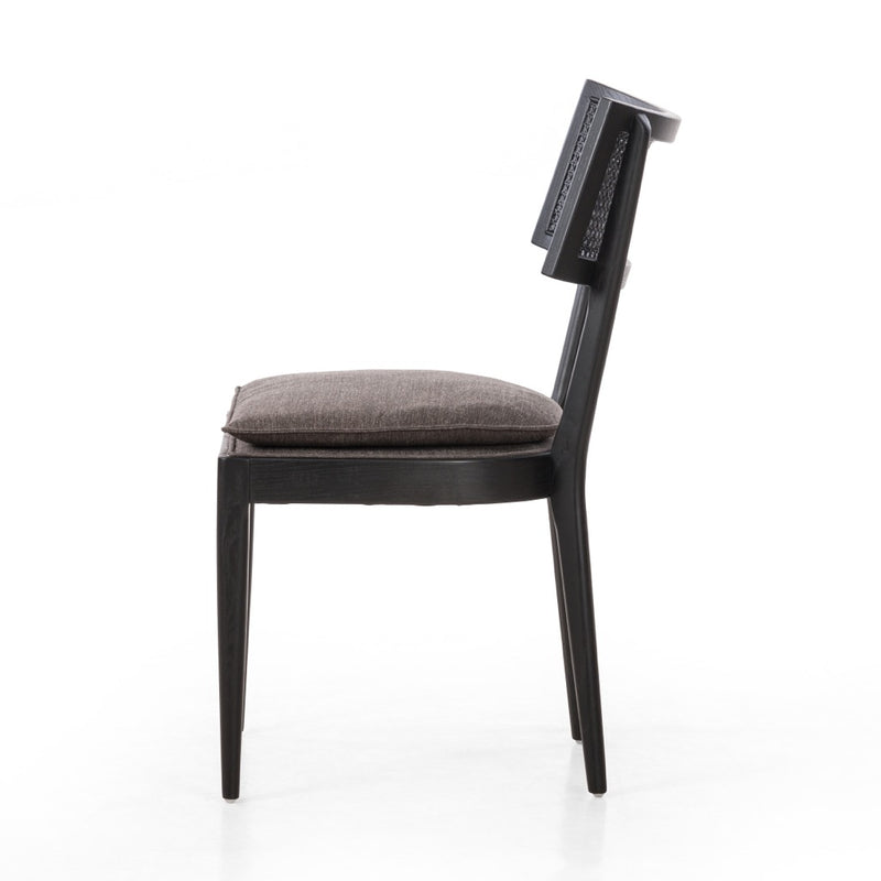 Four Hands Britt Dining Chair Savile Charcoal Side View