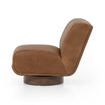 Bronwyn Swivel Chair Palermo Cognac Side View Four Hands