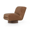 Four Hands Bronwyn Swivel Chair Palermo Cognac Angled View