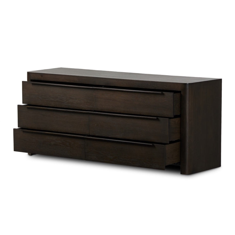 Bruce 6 Drawer Dresser 242685-001 open drawer view 