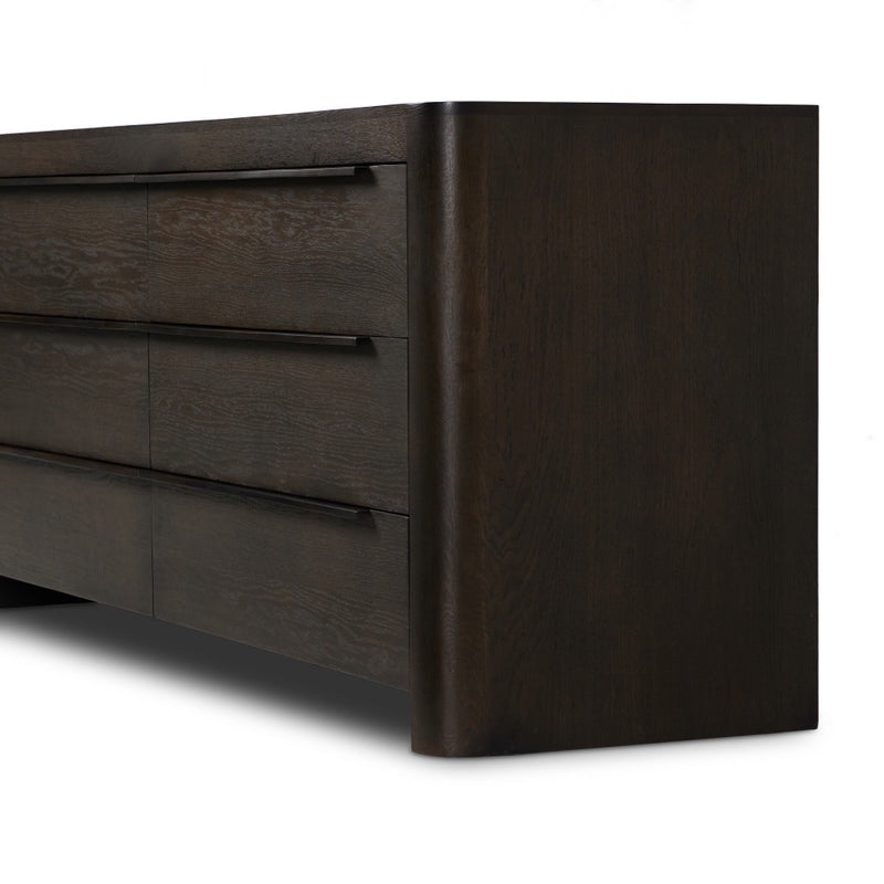 Four Hands Bruce 6 Drawer Dresser angled side view 