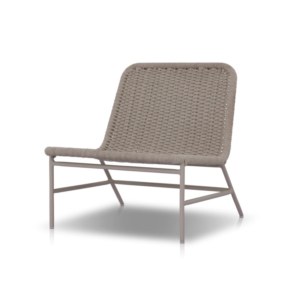 Bruno Outdoor Chair Ivory Rope Angled View 102475-003
