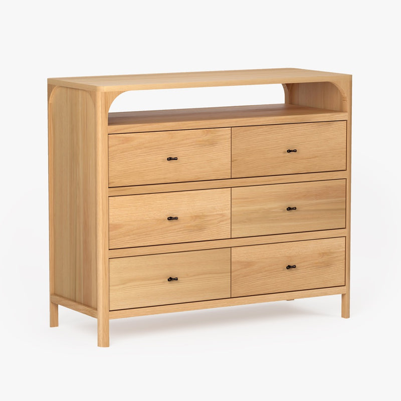Co.House Designs Cali 6 Drawer Oak Dresser - Natural Co.House Designs Cali 6 Drawer Oak Dresser - Natural