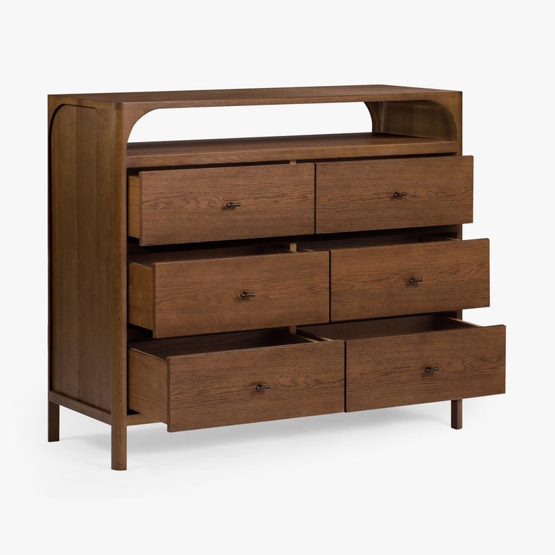 Cali 6-Drawer - Walnut Finish Cali 6-Drawer - Walnut Finish