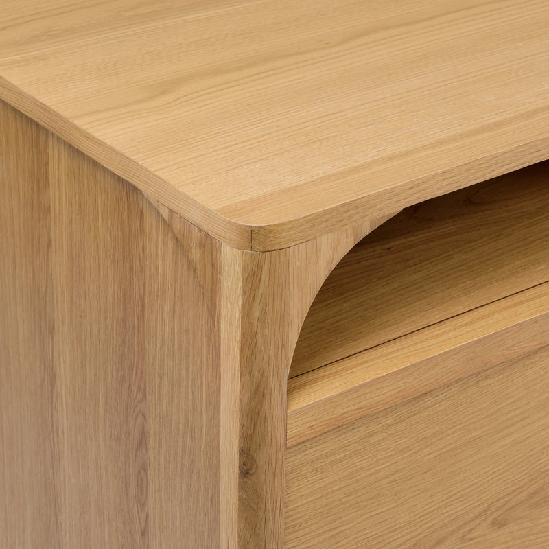 Co.House Designs Cali Oak Sideboard Natural Wood Corner Detail CH-1001661-VN13-FN-ST-BF-NT-OS