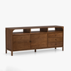 Co.House Designs Cali Oak Sideboard Walnut Angled View CH-1001879-VN13-FN-ST-BF-WT-OS