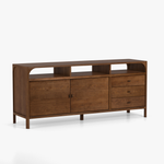 Co.House Designs Cali Oak Sideboard Walnut Angled View CH-1001879-VN13-FN-ST-BF-WT-OS