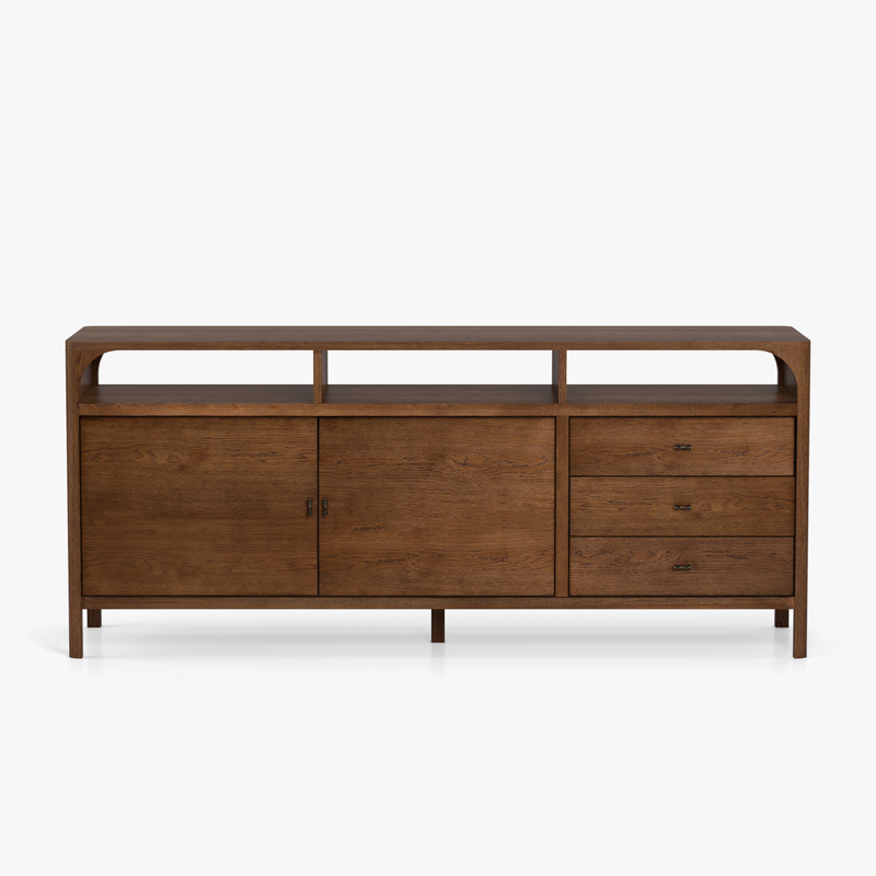 Co.House Designs Cali Oak Sideboard Walnut Front Facing View