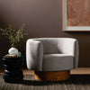 Calista Swivel Chair Atlantis Taupe Staged View 225817-002