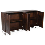HTD Cambridge 76" Sideboard angled open door view 