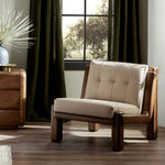 Camilo Chair Nubuck Nude Staged View in Living Room 242121-002