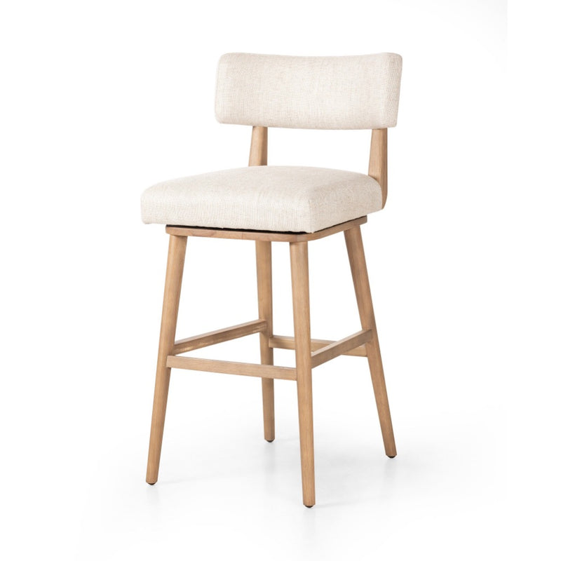 Cardell Swivel Bar Stool Essence Natural Angled View 238329-003