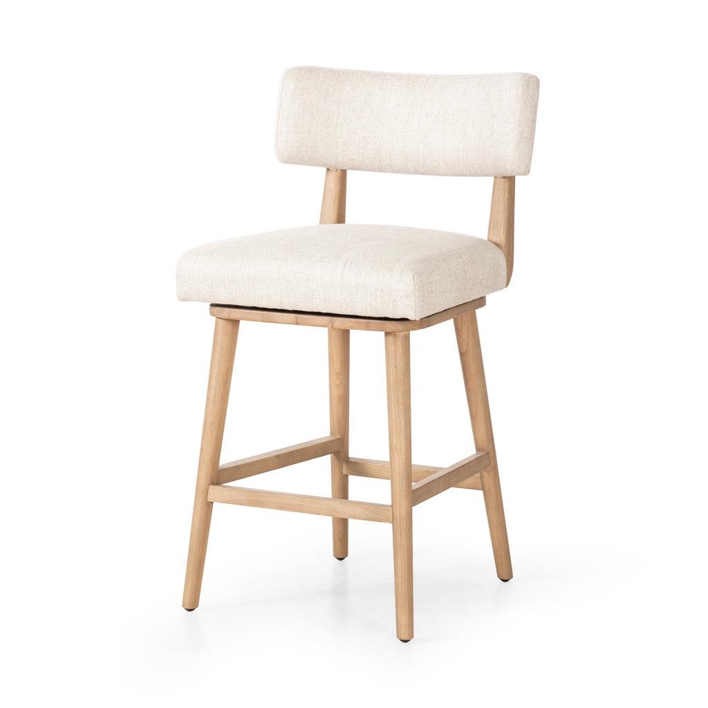 Cardell Swivel Counter Stool Essence Natural Angled View 238329-004
