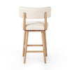 Cardell Swivel Counter Stool Essence Natural Back View Four Hands