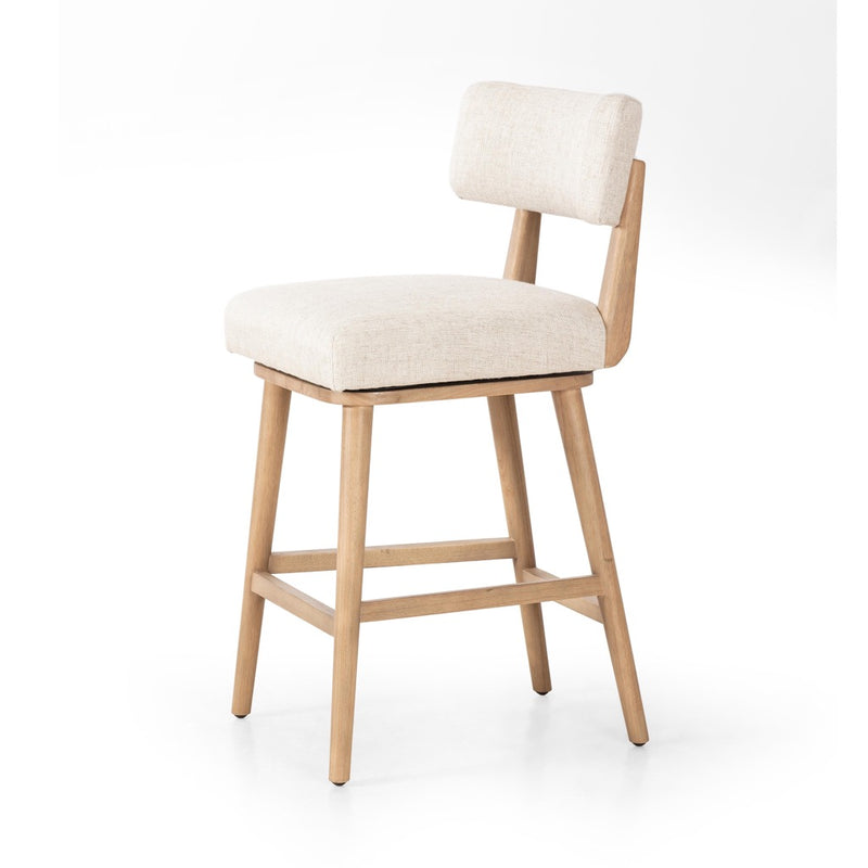 Cardell Swivel Counter Stool Essence Natural Angled View 238329-004