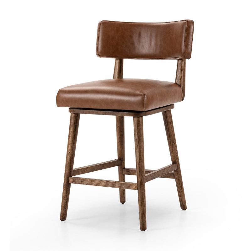 Four Hands Cardell Swivel Stool angled view
