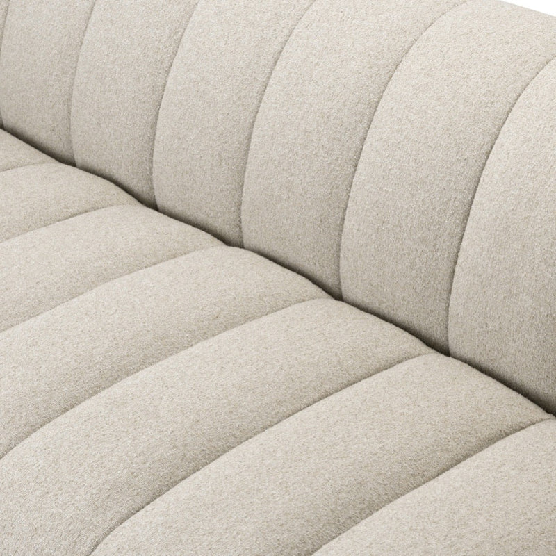 Carina Sofa Weslie Flax Channeled Seating Detail Four Hands