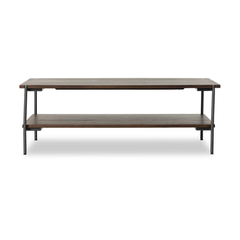 Four Hands Carlisle Coffee Table Russet Oak Front Facing View