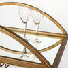 Mercana Carola Bar Cart glass shelf view 