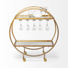 Mercana Carola Bar Cart front view with glasses 