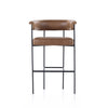 Four Hands Carrie Bar Stool Chaps Saddle Front Facing View
