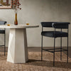 Carrie Bar Stool FIQA Boucle Slate Staged View Four Hands