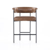 Four Hands Carrie Counter Stool Chaps Saddle Front Facing View