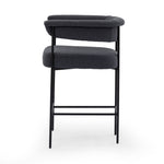 Carrie Counter Stool FIQA Boucle Slate Side View Four Hands