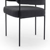 Carrie Dining Chair FIQA Boucle Slate Slim Iron Legs 108499-004