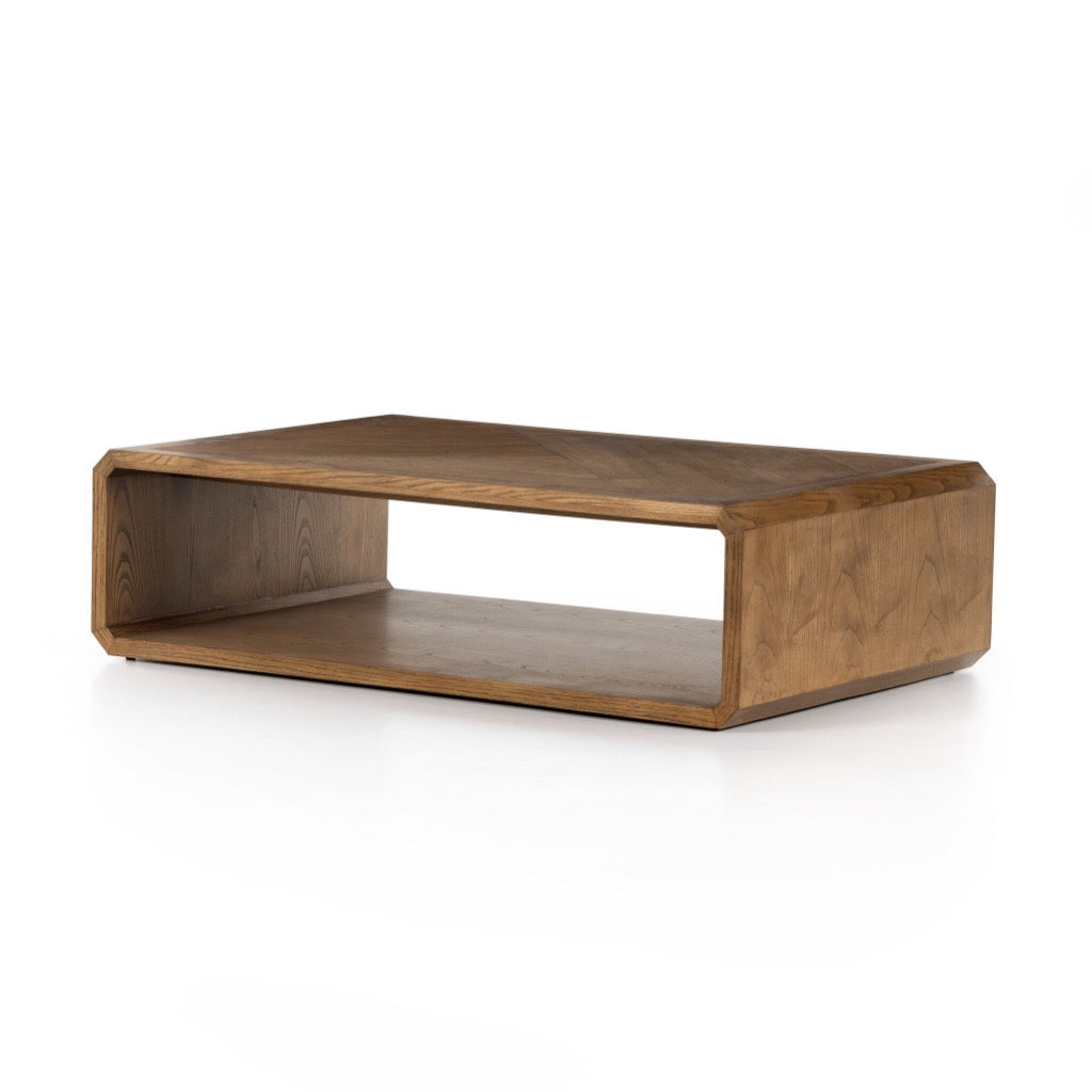 Four Hands Caspian Coffee Table angled view 
