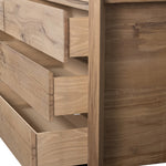 Cassio Dresser Natural Reclaimed French Oak Side View Open Drawers 242188-001