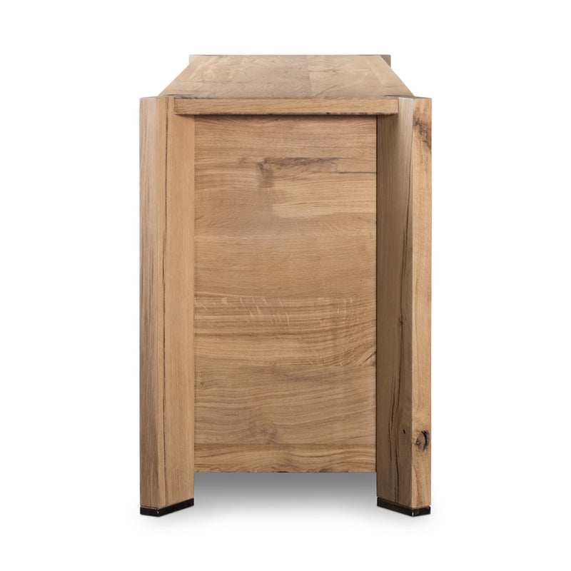 Four Hands Cassio Dresser Natural Reclaimed French Oak Side View