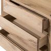 Cassio Nightstand Natural Reclaimed French Oak Open Drawers 242186-001