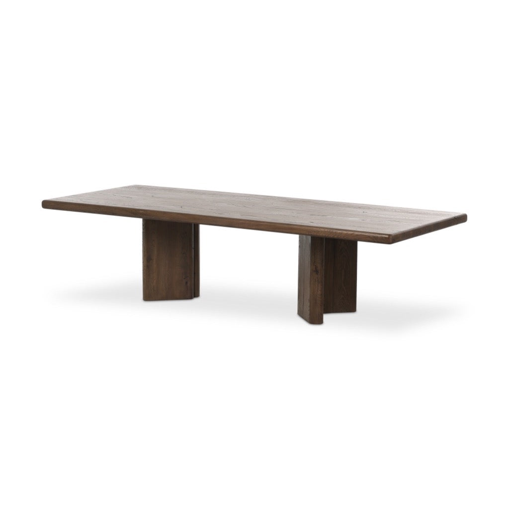 Four Hands Castro Dining Table 118" angled view 